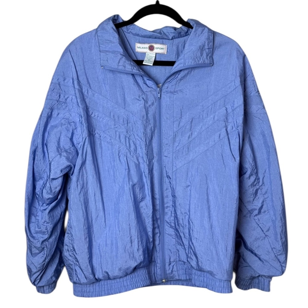 Milano Sport‎ Size XL Vintage Periwinkle Blue Sports Jacket (D)